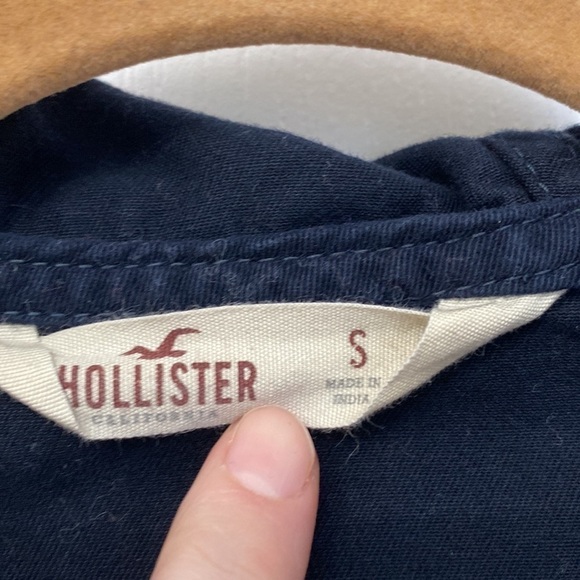 Hollister Women’s Long Hooded Utility Jacket Navy Size Small - Picture 6 of 8